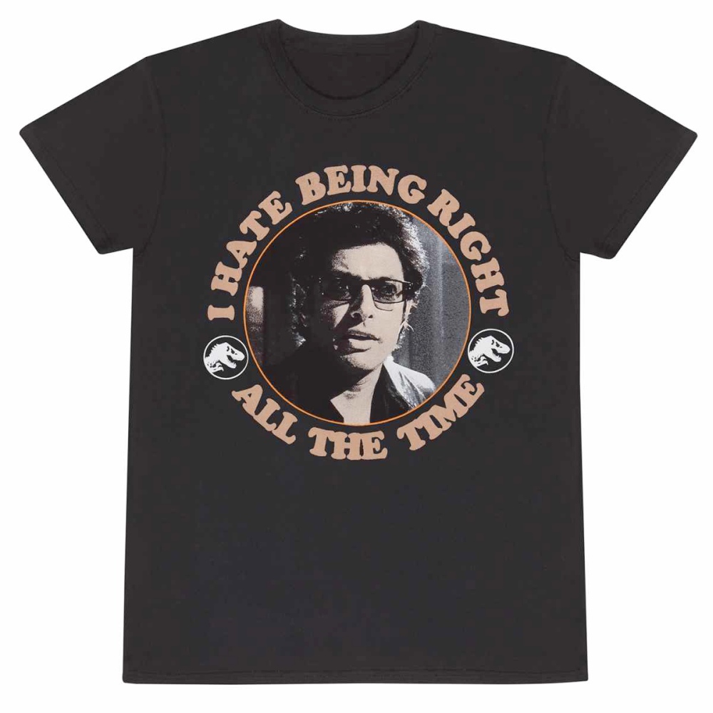 Jurassic Park - Hate Being Right T-shirt Homme - Noir